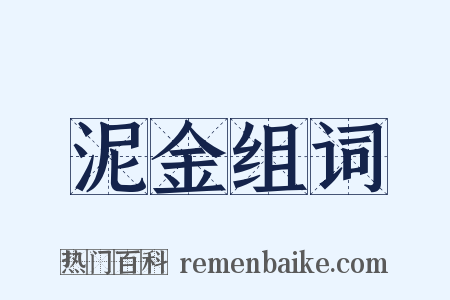 泥金组词是什么意思的图片